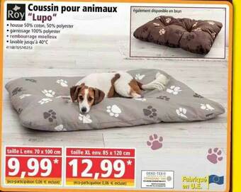 Norma Coussin Pour Animaux offre