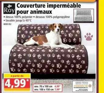 Norma Couverture Imperméable Pour Animaux Roy offre
