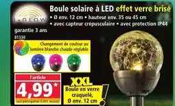 Norma I-GLOW Boule solaire à LED effet verre brisé offre