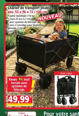 Norma Chariot de transport pliable offre