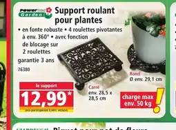 Norma POWER GARDEN Support roulant pour plantes offre