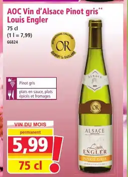 Norma LOUIS ENGLER AOC Vin d'Alsace Pinot gris offre
