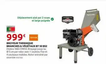 Rural Master Broyeur Thermique Branches & Végétaux offre