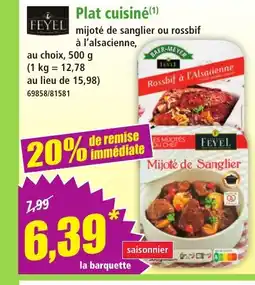Norma FEYEL Plat cuisiné offre