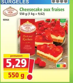 Norma Cheesecake aux fraises offre