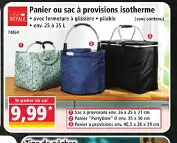 Norma CASA ROYALE Panier ou sac à provisions isotherme offre