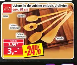 Norma CASA ROYALE Ustensile de cuisine en bois d'olivier offre