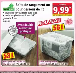Norma TOPTEX Boîte de rangement ou pour dessous de lit offre