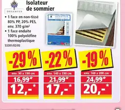 Norma DREAMTEX Isolateur de sommier offre