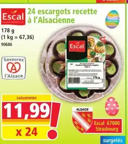 Norma ESCAL 24 escargots recette à l'Alsacienne offre