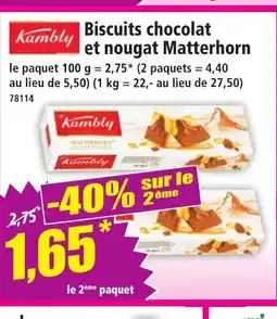 Norma KAMBLY Biscuits chocolat et nougat Matterhorn offre