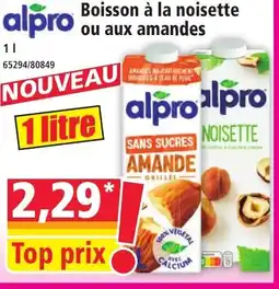 Norma ALPRO Boisson à la noisette ou aux amandes offre