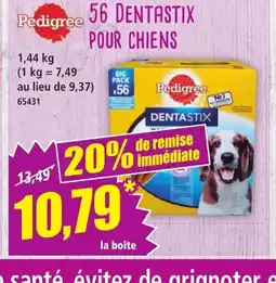Norma PEDIGREE 56 Dentastix pour chiens offre