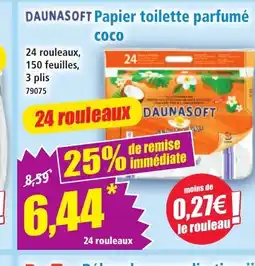 Norma DAUNASOFT Papier toilette parfumé coco offre