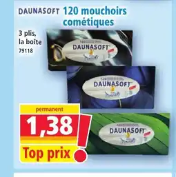 Norma DAUNASOFT 120 mouchoirs cométiques offre