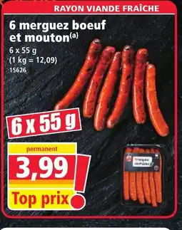 Norma 6 merguez boeuf et mouton offre
