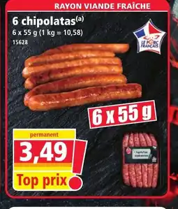 Norma 6 chipolatas offre