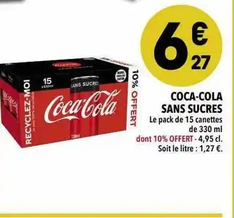 Supeco Coca-cola Sans Sucres offre