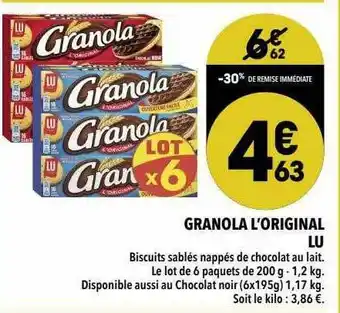 Supeco Granola L'original Lu offre