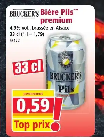 Norma BRUCKER'S Bière Pils premium offre