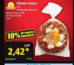 Norma MATINDOUX Chinois nature offre