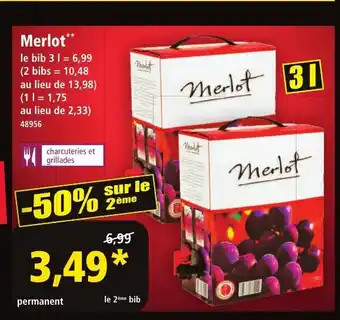 Norma MERLOT offre