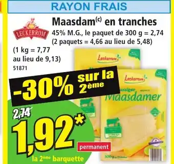 Norma LECKERROM Maasdam en tranches offre
