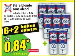 Norma 1664 Bière blonde sans alcool offre