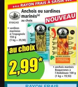 Norma Anchois ou sardines marinés offre