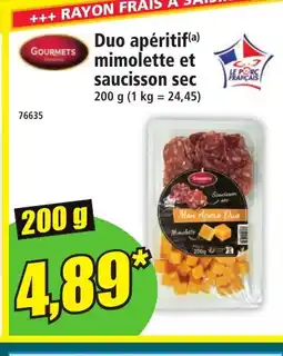 Norma GOURMETS Duo apéritif mimolette et saucisson sec offre