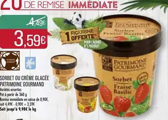 Match Sorbet ou crème glacée offre