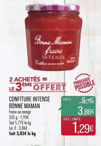 Match Confiture intense bonne maman offre