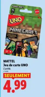 Lidl Jeu de carte UNO offre