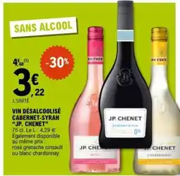 E.Leclerc VIN DÉSALCOOLISÉ CABERNET-SYRAH JP. CHENET offre