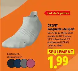 Lidl CRIVIT Socquettes de sport offre