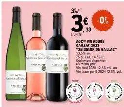 E.Leclerc AOC VIN ROUGE GAILLAC 2023 SEIGNEUR DE GAILLAC offre