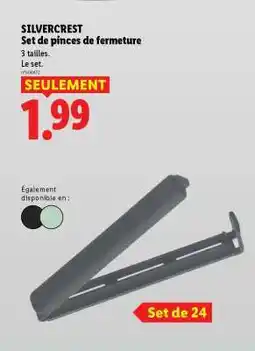 Lidl SILVERCREST Set de pinces de fermeture offre