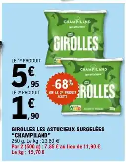 E.Leclerc Girolles Les Astucieux Surgelées Champiland offre