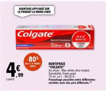 E.Leclerc Dentifrice Colgate offre