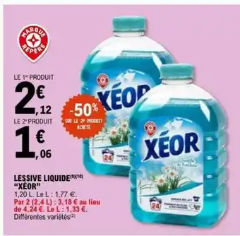 E.Leclerc Lessive Liquide XEOR offre