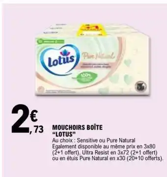 E.Leclerc MOUCHOIRS BOÎTE “LOTUS” offre