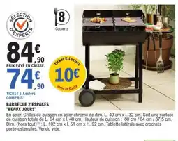 E.Leclerc BARBECUE 2 ESPACES BEAUX JOURS offre
