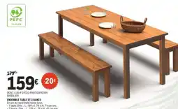 E.Leclerc ENSEMBLE TABLE ET 2 BANCS offre