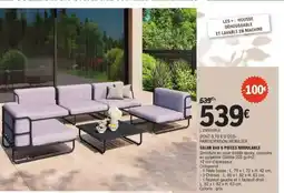 E.Leclerc SALON BAS 6 PIÈCES MODULABLE offre