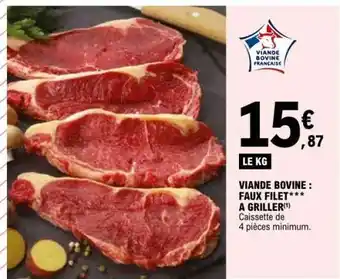 E.Leclerc Viande bovine : faux-filet*** à griller offre