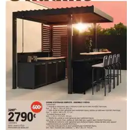 E.Leclerc CUISINE D'EXTÉRIEUR COMPLÈTE - ENSEMBLE 9 PIÈCES offre