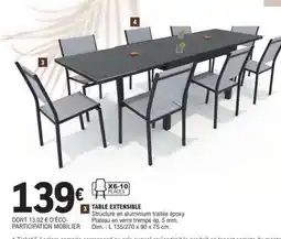 E.Leclerc TABLE EXTENSIBLE offre
