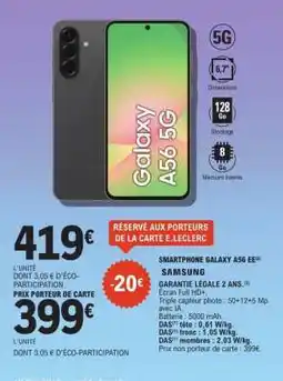 E.Leclerc Smartphone Galaxy A56 5G offre
