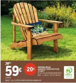 E.Leclerc FAUTEUIL RELAX offre