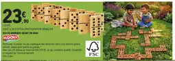 E.Leclerc JEU DE DOMINOS GÉANT EN BOIS offre